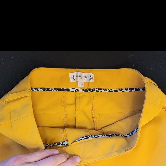 NEW Nanette Lapore Mustard Slim Leg Pants, Size 2 - Picture 7 of 13
